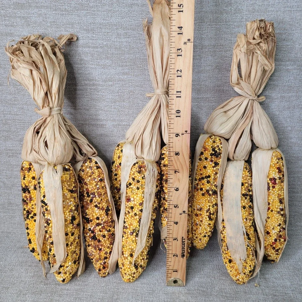 Decorative Indian Beaded Corn Bunches Fall Harvest Thanksgiving Decor 3pk NEW